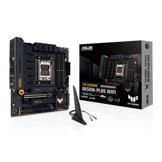 ASUS TUF GAMING B650M-PLUS WIFI DDR5 PCIe 4.0 MicroATX Motherboard